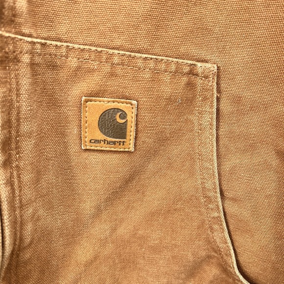 Carhartt J130 Brown Hooded Jacket Work Coat Size 2XL Tall - Picture 3 of 16